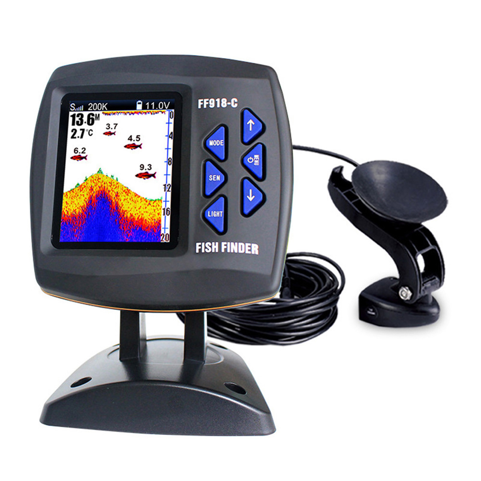 Color Screen Wired Fish Finder - огляд і ціна Fishing Boat Depth Finder