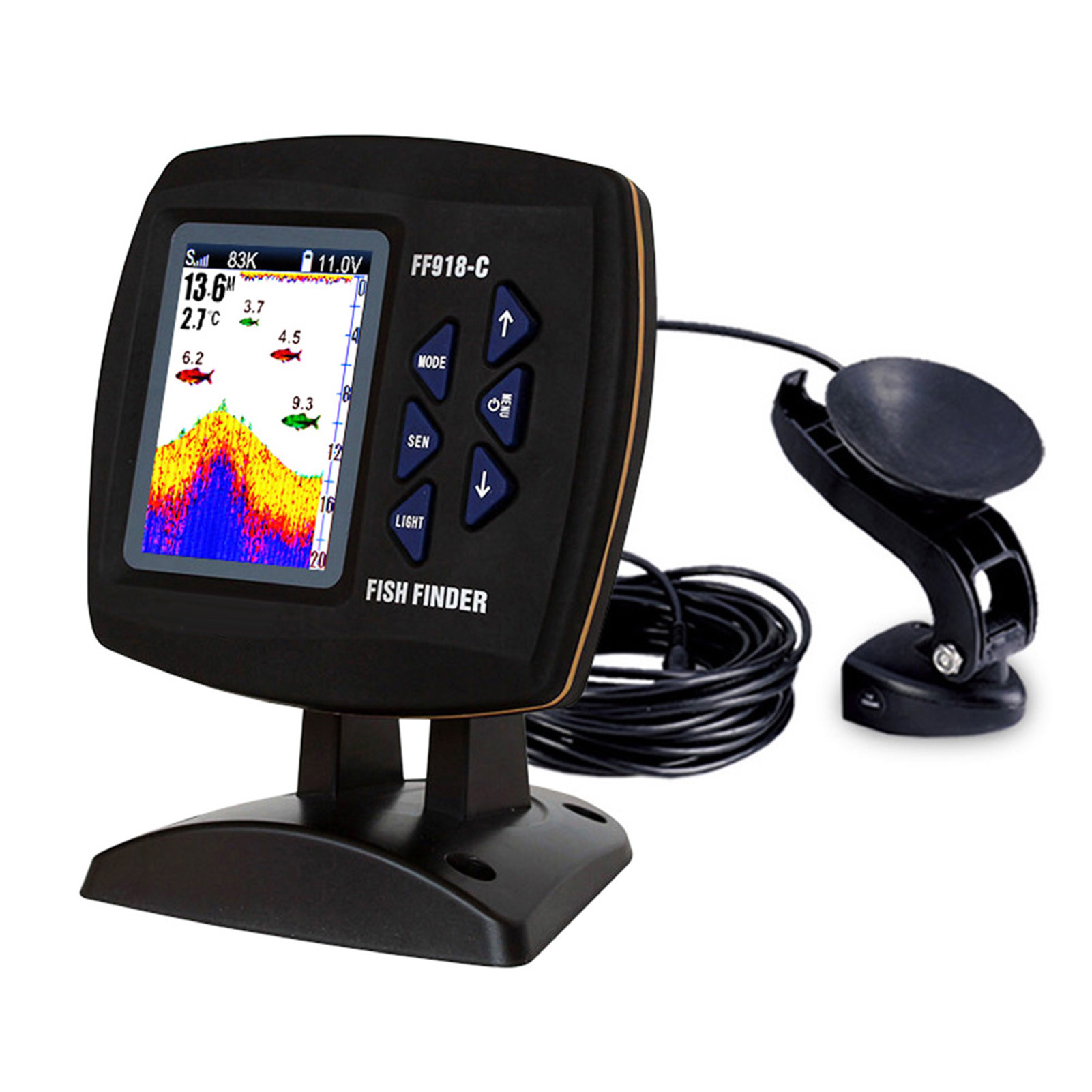 Color Screen Wired Fish Finder - огляд і ціна Fishing Boat Depth Finder