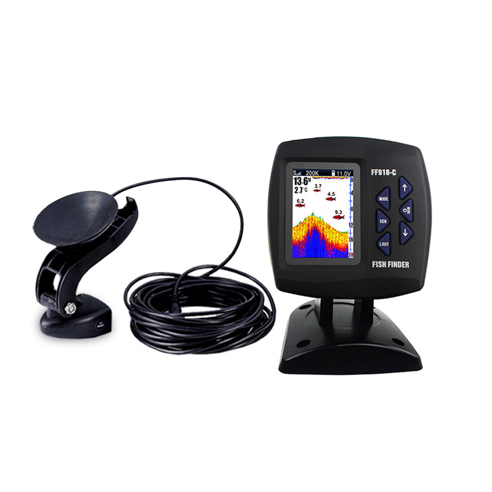 Color Screen Wired Fish Finder - огляд і ціна Fishing Boat Depth Finder