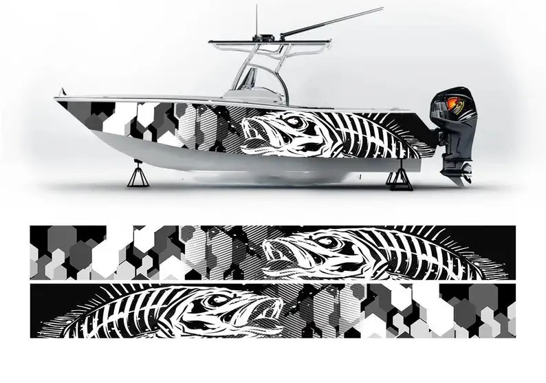 Camo Black and White Marlin Fi - огляд і ціна Fishing Boat Trailer