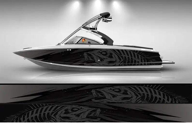 Camo Black and White Marlin Fi - огляд і ціна Fishing Boat Trailer