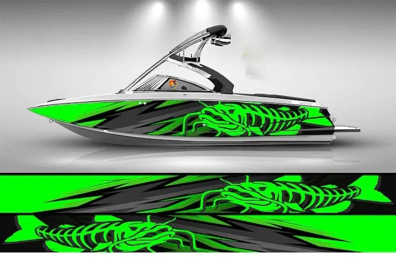 Camo Black and White Marlin Fi - огляд і ціна Fishing Boat Trailer